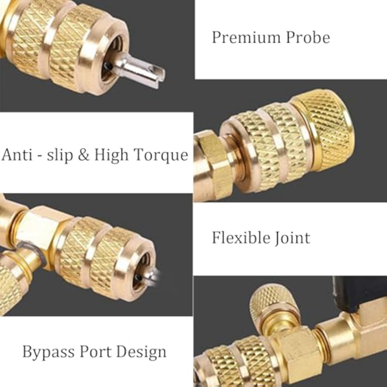 Home & Auto AC Valve Core Remover Installer Tool, High Low Pressure Ac Refrigerant Valve Core Quick Removal Tool Kit, for R134A Refrigerant Air Conditioner System (Type D)