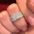 thumbnail image 2 of Joyería Nuevo accesorio vendedor caliente Moda simple ri femenino de diamante lleno de cinco filas, 2 of 4