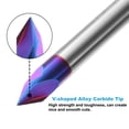 thumbnail image 4 of Unique Bargains V Groove Router Bit 60 Degree 1/4" Shank with Nano Coating CNC Bits 2packs, 4 of 6