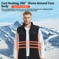 thumbnail image 3 of Heated Vest with Battery Pack for Men Women, Heating Vest with 13 Heating Zones Washable Heating Jackets Size Adjustable Winter Vest, Black, 3 of 12