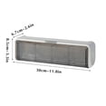 thumbnail image 5 of Tuvgenk Transparent Seasoning Storage Set No Drill Wall Mounted 12x3x3 inch Kitchen Spice Organizer Silver Multi-Compartment Labeled Plastic for Salt, 5 of 5