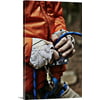 Great BIG Canvas Roderick Chen Premium Thick-Wrap Canvas entitled Man adjusting rock climbing equipment in the Adirondacks, New York