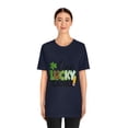 thumbnail image 4 of One Lucky Teacher Unisex Jersey Short Sleeve Tee, 4 of 10