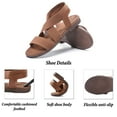 thumbnail image 3 of Ataiwee Women's Flat Slide Sandals - Fashionable Elastic Ankle Strap Comfortable Flat Summer Sandals., 3 of 8