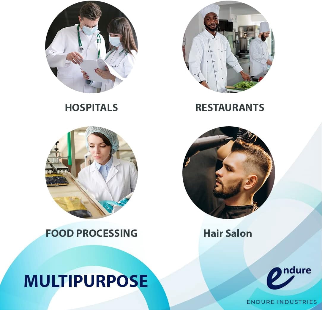 Endure Disposable Medical Hood and Beard Cover – Blue, Perfect for Work, Shaving, Lab & Cooking (400)