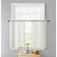 thumbnail image 6 of THD Herringbone Lace Sheer Rod Pocket Cafe Tiers - Set of 2, 6 of 50