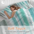 thumbnail image 4 of 3 Piece Turquoise Gray Duvet Cover Set Twin Size,Microfiber Comforter/Quilt Cover with Corner Ties and 2 Pillowcases,Farmhouse Abstract Gradient Aesthetic All Season Soft Bedding with Zipper Closure, 4 of 8