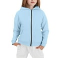 thumbnail image 5 of Boys Hoodies Blue Zipper Back with Bag Hoodies Casual Long Sleeve Sweatshirts Fall Winter Clothes Baby Girls Clothes 12-13 Years, 5 of 7