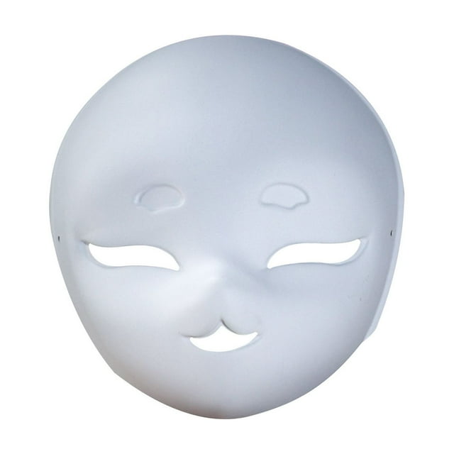 ABPWLY Hand Masquerades Blank Paintable for Kid Adult Halloween Costume White Embryo Plastic PVC Mask Matte White Frosted Blank Face Hand-painted Clearance Home and Kitchen Canada Days