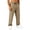 Khaki, variant on Men Baggy Sweatpants Quick-Dry Wide Leg Chino Pants Loose Fit Fashion Casual Drawstring Elastic Waist Pant with Pockets 3XL