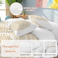 thumbnail image 2 of 3 Piece Beige Boho Duvet Cover Set Queen Size,Microfiber Comforter/Quilt Cover with Corner Ties and 2 Pillowcases,Retro Farmhouse Ethnic Abstract Geometric Art All Season Bedding with Zipper Closure, 2 of 8