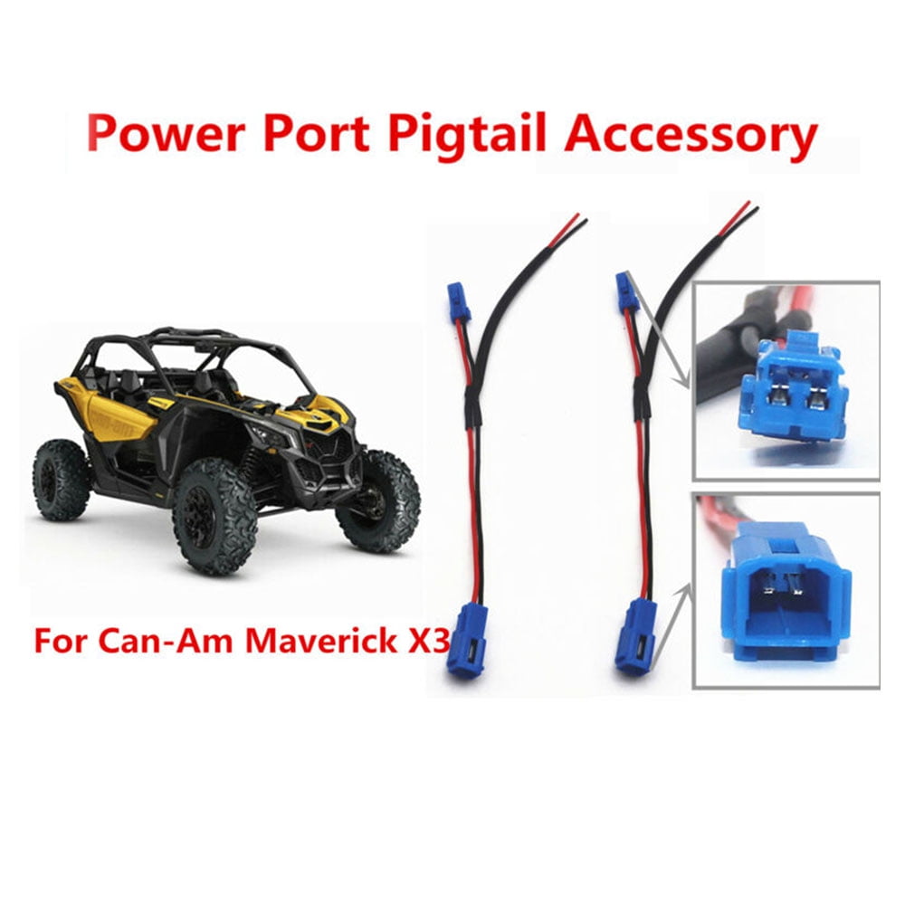2*UTV Power Port Pigtail Wiring Accessory Fit for Can-Am Maverick X3
