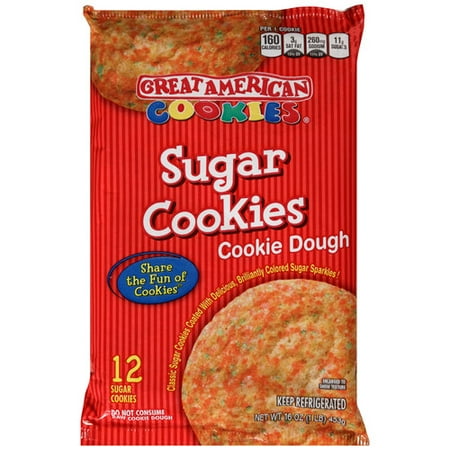 Great American Cookies Sugar Cookies Cookie Dough, 16 oz - Walmart.com