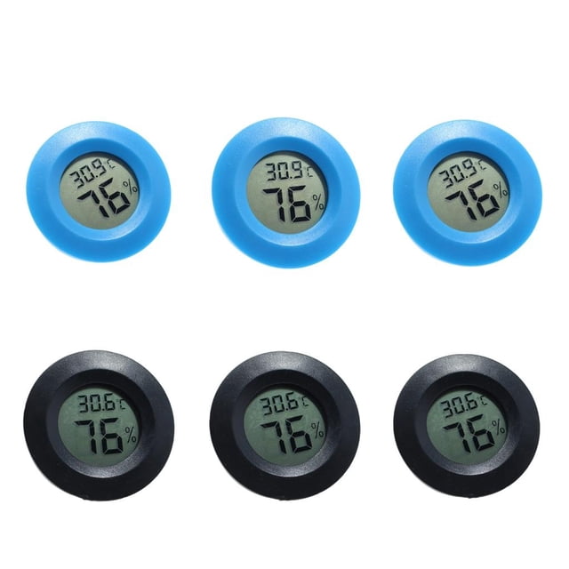 Set of 6 Reptile Humidity Hygrometer Measure For Reptile Frog Turtle Tank Vivariums Fernando Humedad del termómetro digital