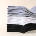 thumbnail image 6 of 10 pairs/Men's Socks Spring/Summer Thin, Breathable, Soft Polyester Cotton Socks Black Casual Business Ankle Socks Boat Socks Si, 6 of 10