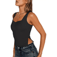thumbnail image 2 of Tops Cortos para Salir de Mujer, Camisetas Sin Espalda, Ropa Básica de Verano Y2K para Adolescentes, Ropa , Negro M, 2 of 7