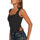 thumbnail image 2 of Tops Cortos para Salir de Mujer, Camisetas Sin Espalda, Ropa Básica de Verano Y2K para Adolescentes, Ropa , Color Negro, Talla L, 2 of 7