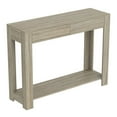 thumbnail image 3 of Safdie & Co. Console Table 40L Dark Taupe 2 Drawers 1 Shelf, 3 of 3