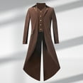 thumbnail image 3 of Retro Steampunk Long Tailcoats for Men, Classic Midi Tailcoat, Elegant Victorian Style Long Coat with Gold Buttons, Stylish Vintage Formal Jackets, 3 of 7