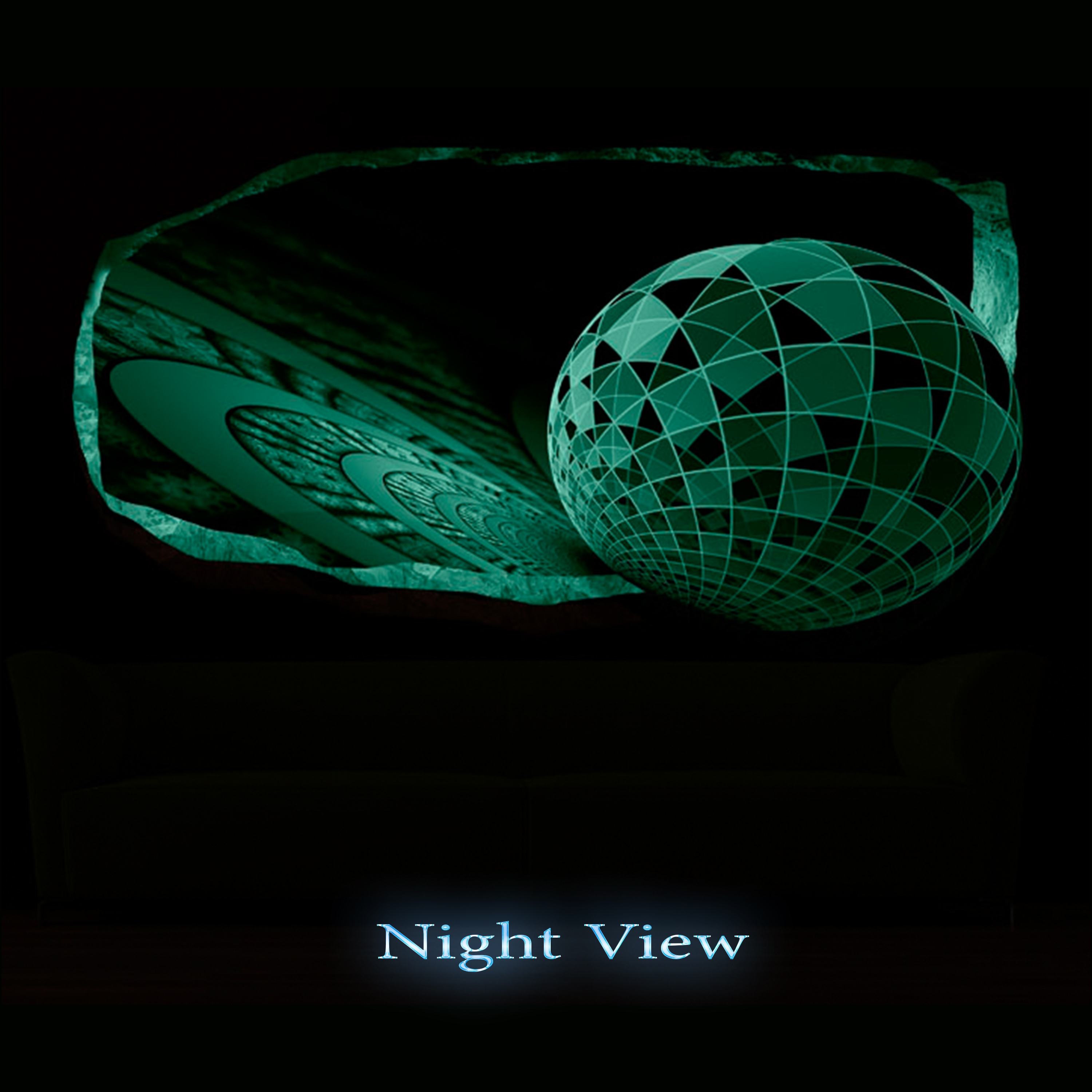 Startonight 3D Mural Wall Art Photo Decor Green Mosaic Amazing Dual View Surprise Wall Mural Wallpaper for Bedroom Abstract Wall Art Gift Large 47.24 ?? By 86.61 ?? - image 2 of 4