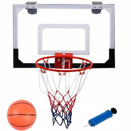 Basketball Hoop, Mini Basketball Hoop for Kids, Over The Door Basketball Hoop Indoor for Home or Office- Slam Dunk Approved, Shatter Resistant Backboard Include 1 Basketball and 1 Inflator,