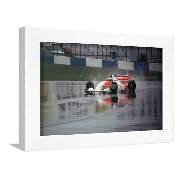 Ayrton Senna in the McLaren MP48 1993 European Grand Prix at Donington, Framed Art Print Wall Art Sold by Art.Com