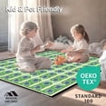 thumbnail image 4 of ODIKA 5'x7' Machine Washable Non-Slip Area Rug, Trellis Prairie Disc Colonnade Hexagon Lavandula Strip High Traffic Rug, Beige, 195850, 4 of 7