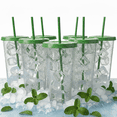 thumbnail image 1 of 15 vasos glitter con tapa y popote 710 mL reusables, 1 of 5