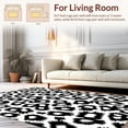 thumbnail image 2 of ODIKA 4'x6' Machine Washable Non-Slip Area Rug, Bold Black and Abstract Animal Inspired with Irregular Motifs High Traffic Rug, Black, 298924, 2 of 7