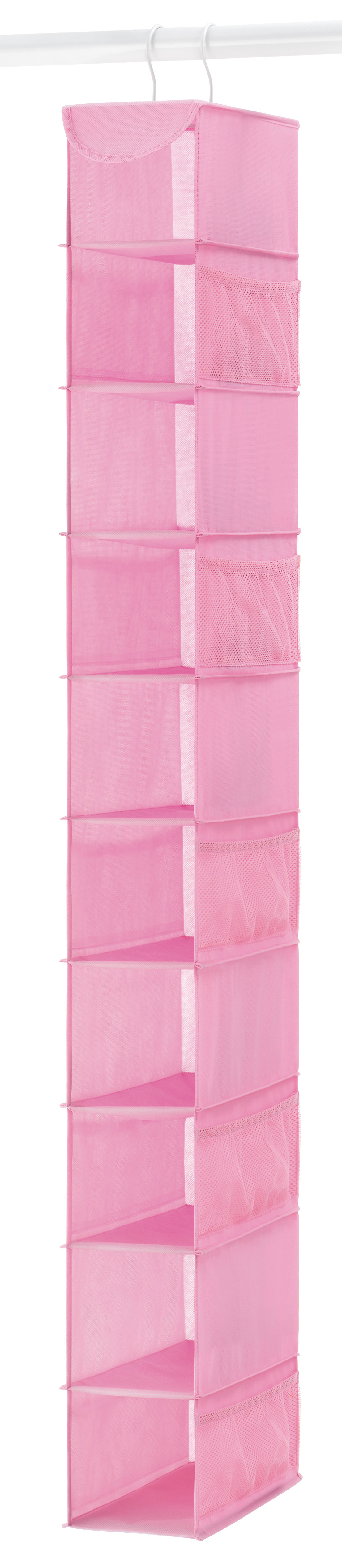 Whitmor 10-Shelf Polyester Mesh Hanging Shoe Shelves - Pink - Use for a Child, Teen, or Adult Room - image 2 of 3