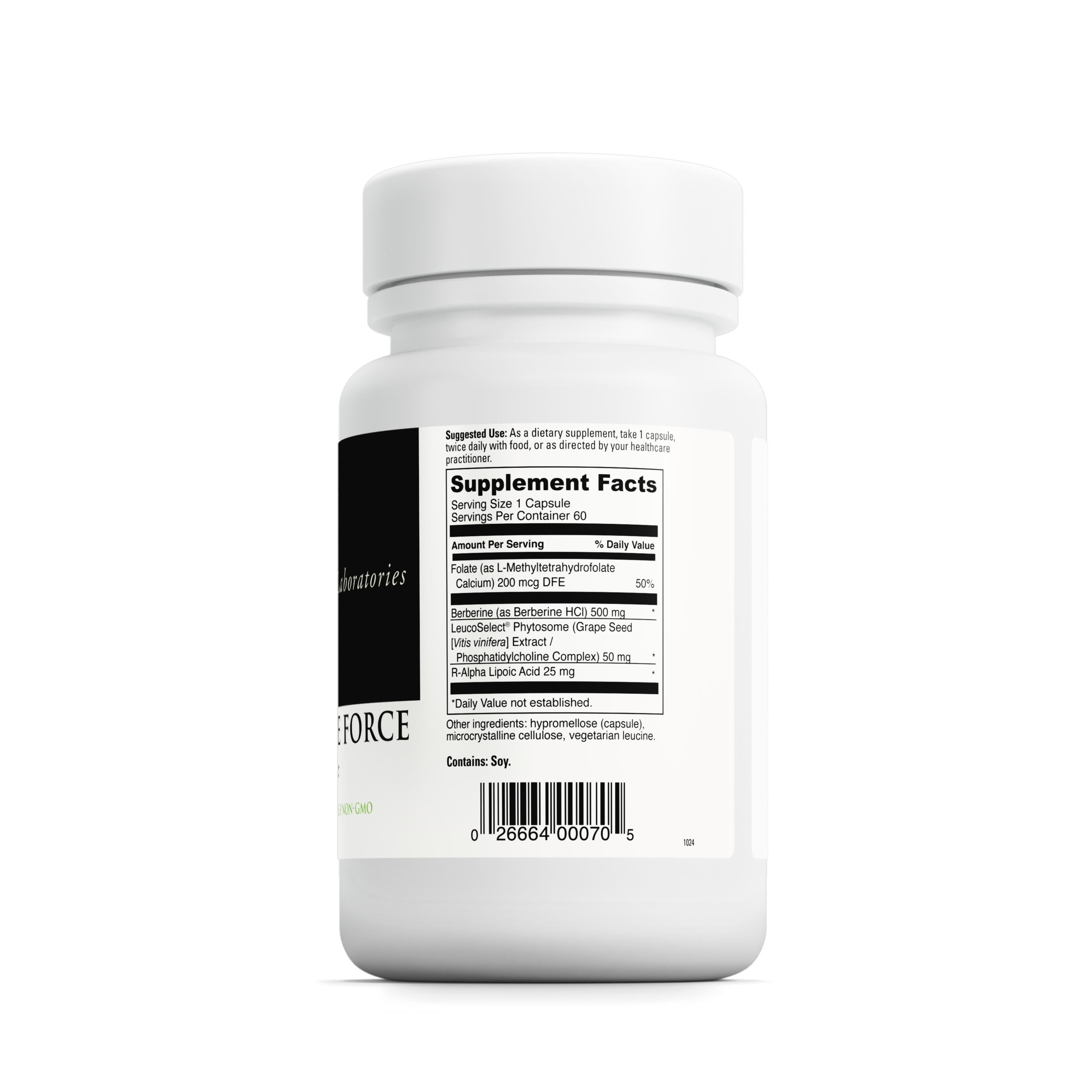 DaVinci Labs Berberine Force - A Dietary Supplement - Vegetarian - Gluten - Free - 60 Capsules