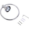 thumbnail image 3 of Stainless Steel Towel Holder Round Napkin Rings Wall Mounted Collection For Bathroom, Kitchen, Bedroom, Etc., 3 of 5