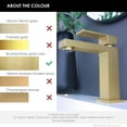 thumbnail image 6 of Stylish Single-Handle Brushed Gold Bathroom Faucet Height 6½" B-112G, 6 of 8