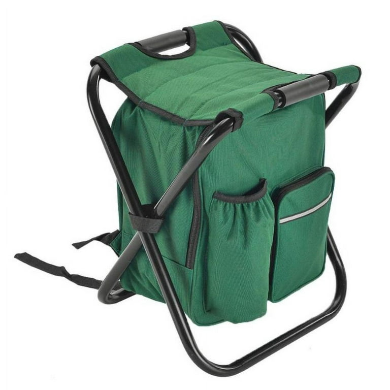 Cheers.US Folding Stool Backpack Insulated Cooler Bag, Collapsible