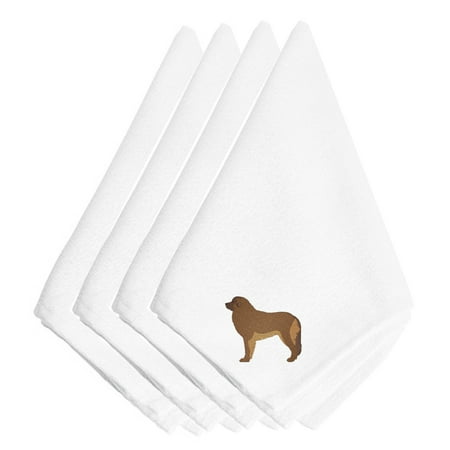 

Carolines Treasures BB3458NPKE Leonberger Embroidered Napkins Set of 4 20 x 20 multicolor