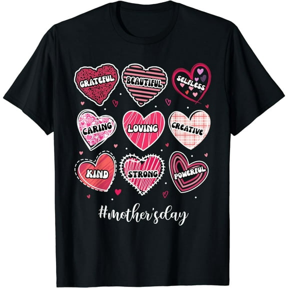 Happy Mother's Day 2024 Mothers Day Hearts Mom Day T-Shirt
