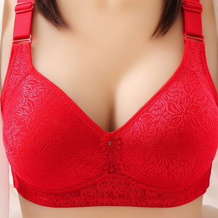 

Tangnade Plus Size Wire Free Comfortable Push Up Hollow Out Bras For Women