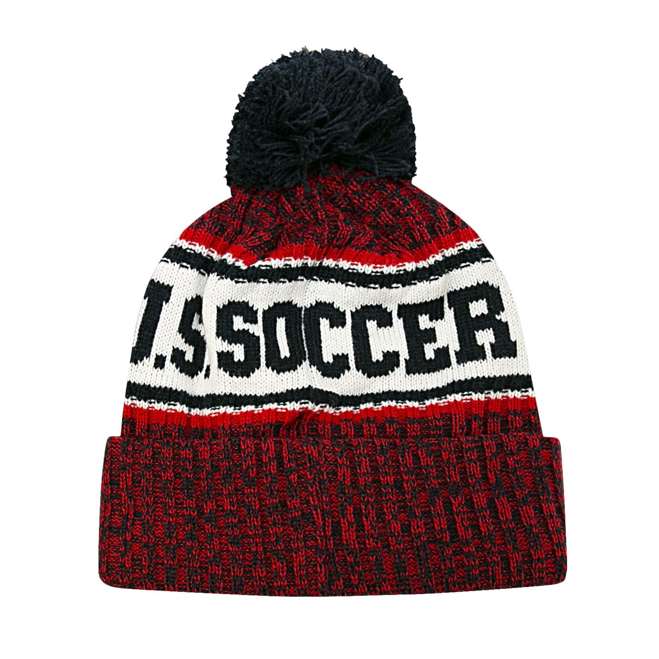 Icon Sports Officially Licensed US Soccer Federation Beanie - Unisex Adult - USA42BN Red