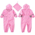 thumbnail image 2 of OGLCCG Kids Rain Suit Toddler Zipper Waterproof Hooded Rainsuit Poncho One Piece Full Body Raincoat for Girls and Boys 1-8 Years, 2 of 5