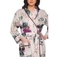 thumbnail image 4 of Moomaya Printed WoMen's Robe Dressing Gown With Pockets Bath Robe Girls, 4 of 6