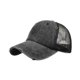 thumbnail image 5 of Mesh Distressed Black - Gorra de béisbol de algodón lavado para mujer, 5 of 5