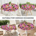 thumbnail image 7 of Round Picnic Table Cloth 100% Waterproof & Oil Proof, Elastic Fitted Table Cover for 36"-44" Round Tables, for Dining, Camping, Outdoor, 7 of 7