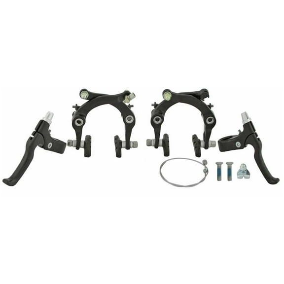 Black Alloy U Bike Brake Set. Front and Rear Bicycle Brake set Bike Brake set