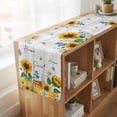 thumbnail image 6 of Table Runners 72 Inches Long Dress Scarves, Yellow Sunflowers Farmhouse Kitchen/Dining Table Runner, Coffee Tablerunners, Elegant Pastoral Floral Watercolor Wooden 14x72 Inch, 6 of 9