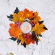 thumbnail image 4 of Corona de velas de Halloween, corona de velas de Acción de Gracias, corona de velas de otoño, corona de velas para puerta, hogar, sala de estar, Negro Amarillo, 4 of 7