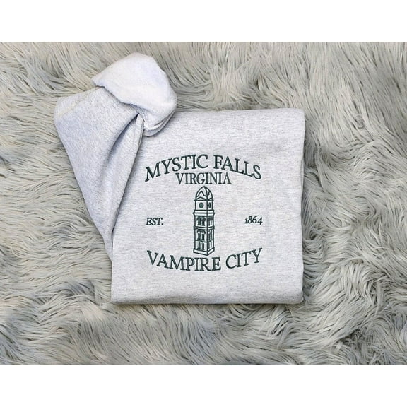 Embroidered Mystic Falls Vampire City Crewneck