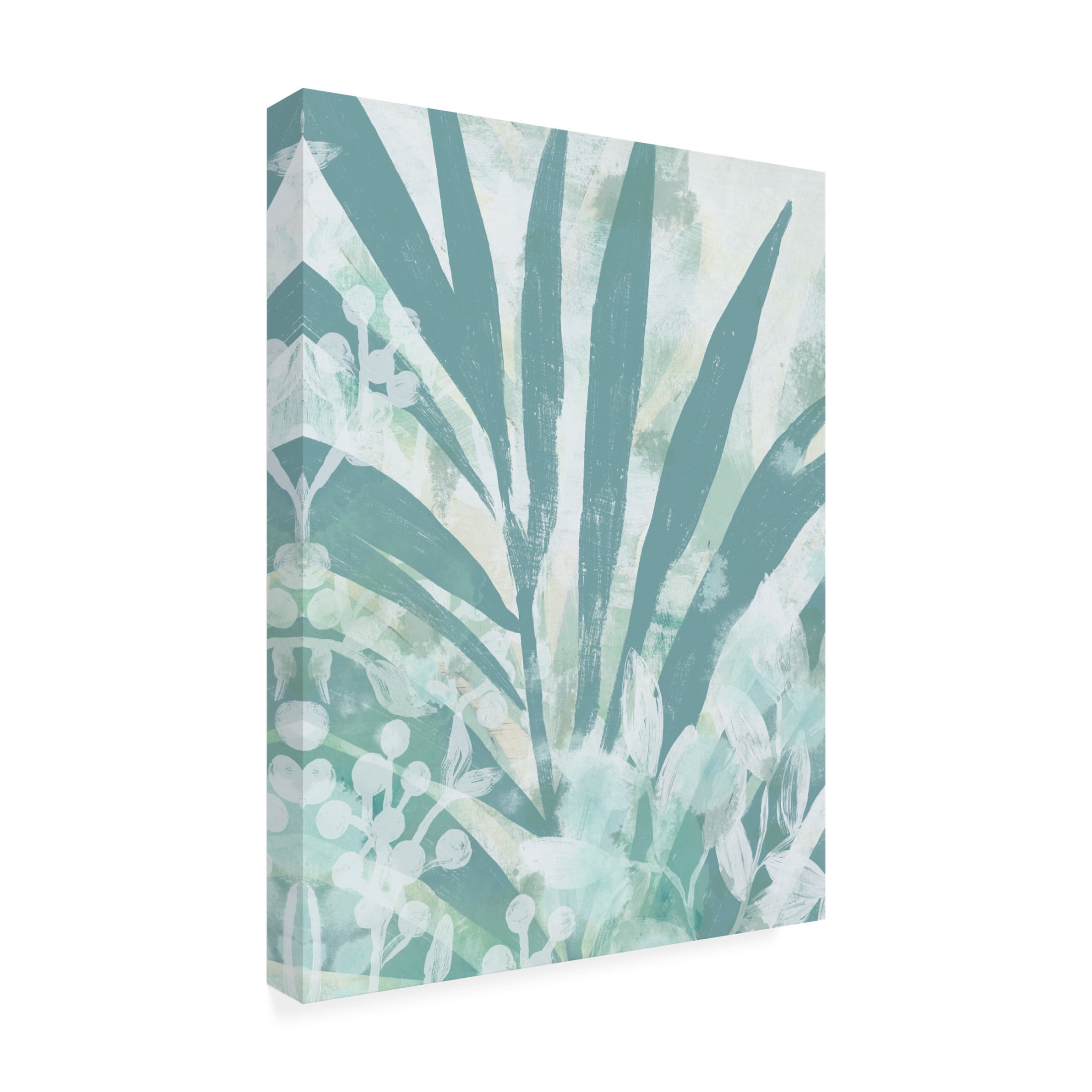 Trademark Fine Art June Erica Vess  Aqua Palms II Canvas Wall Art