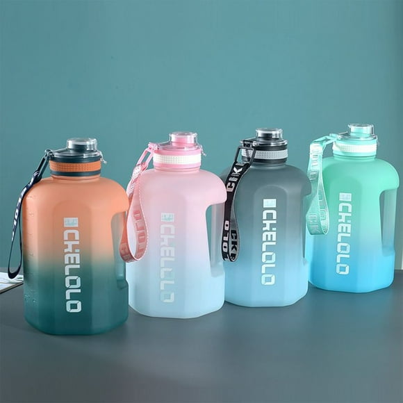Clearance under $5 Fufafayo Water Bottl BPA Free Water Bottle No Sweat Sleeve Leak Proof Gym Bottle for Fitness Sports Outdoors 1600ML Large Capacity Plastic Waters Jug Popular Big Belly Cup