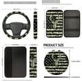 thumbnail image 7 of KUIFORTI Deer Camo Flag 12 Pcs Car Seat Covers Full Set Auto Center Console Armrest Pad Steering Wheel Cover Seat Belt Pads 2 Pack Car Cup Holder Coasters for Cars Sedan SUV, 7 of 7