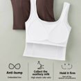 thumbnail image 4 of Fanxing Women's Plus Size Yoga Tanks Tops with Built in Bra Scoop Neck Stretchy Camisoles 2025 Summer Camisole Cami Undershirt White,XL, 4 of 7